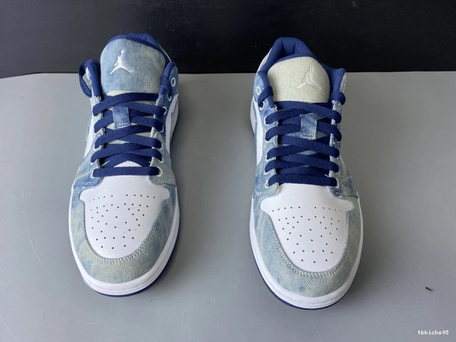 Rep TBkick Denim Air Jordan Low CZ8455-100 Washed 1 0718